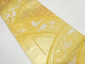 アンティーク　流水に橋模様織り出し袋帯（着用可）